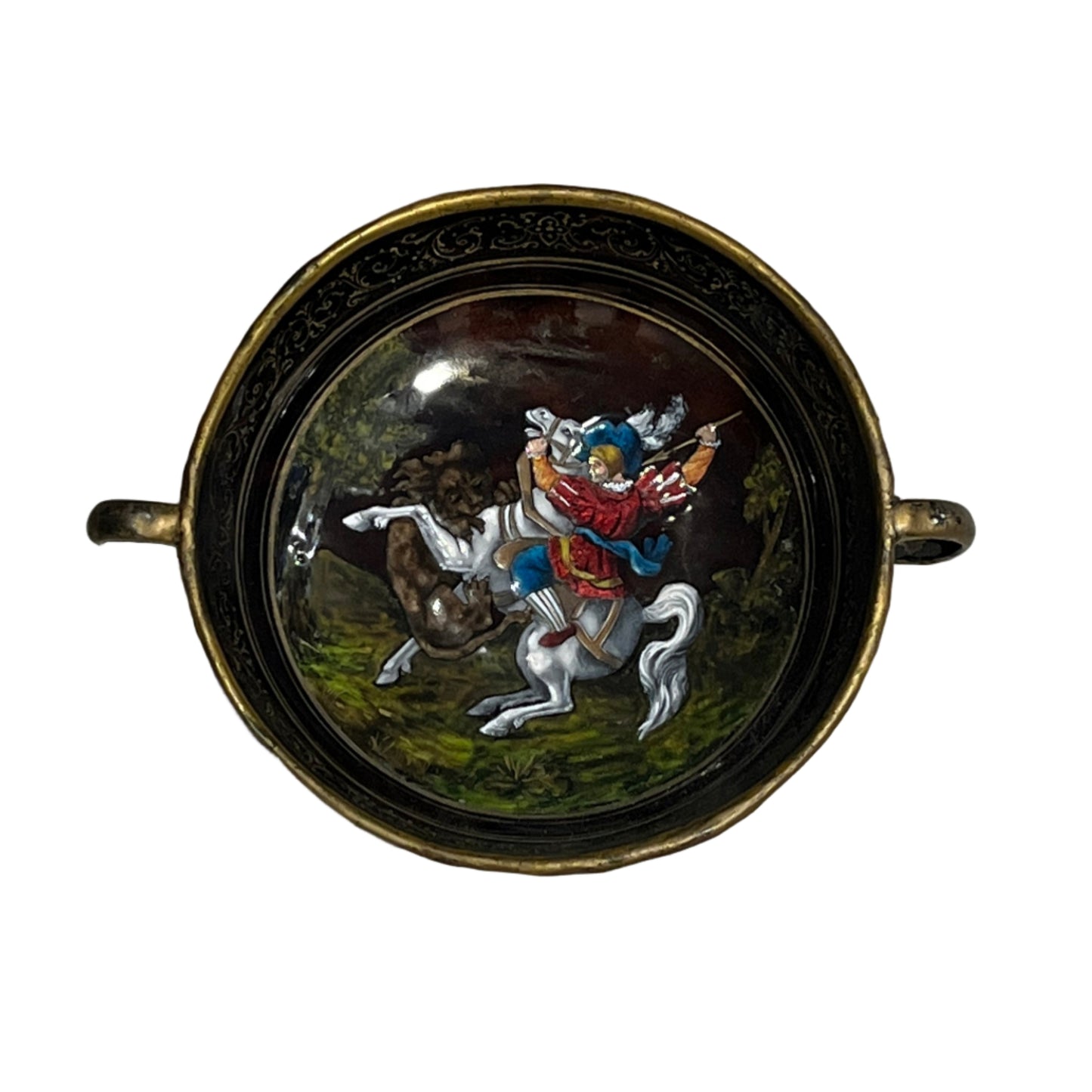 1860 Antiques French Limoges Enamel Charger