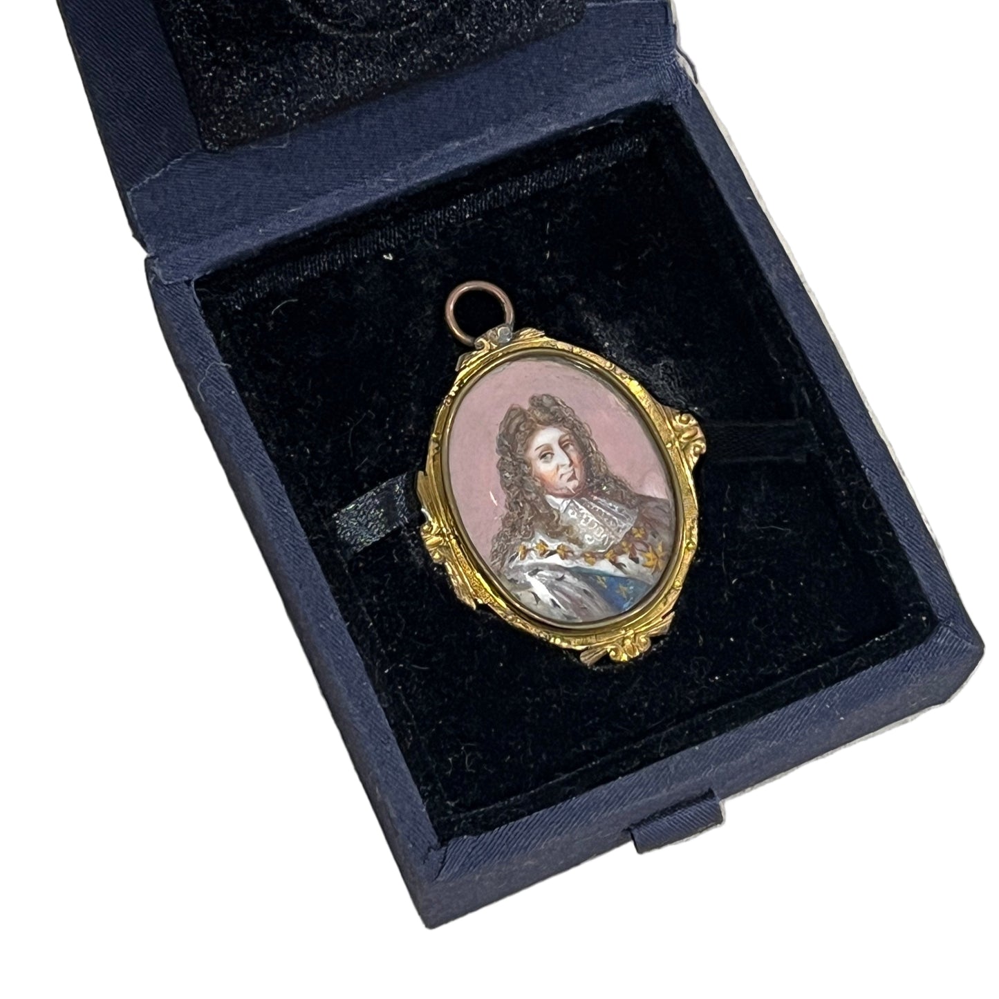 King Louis XIV French Enamel Miniature Late 18th century
