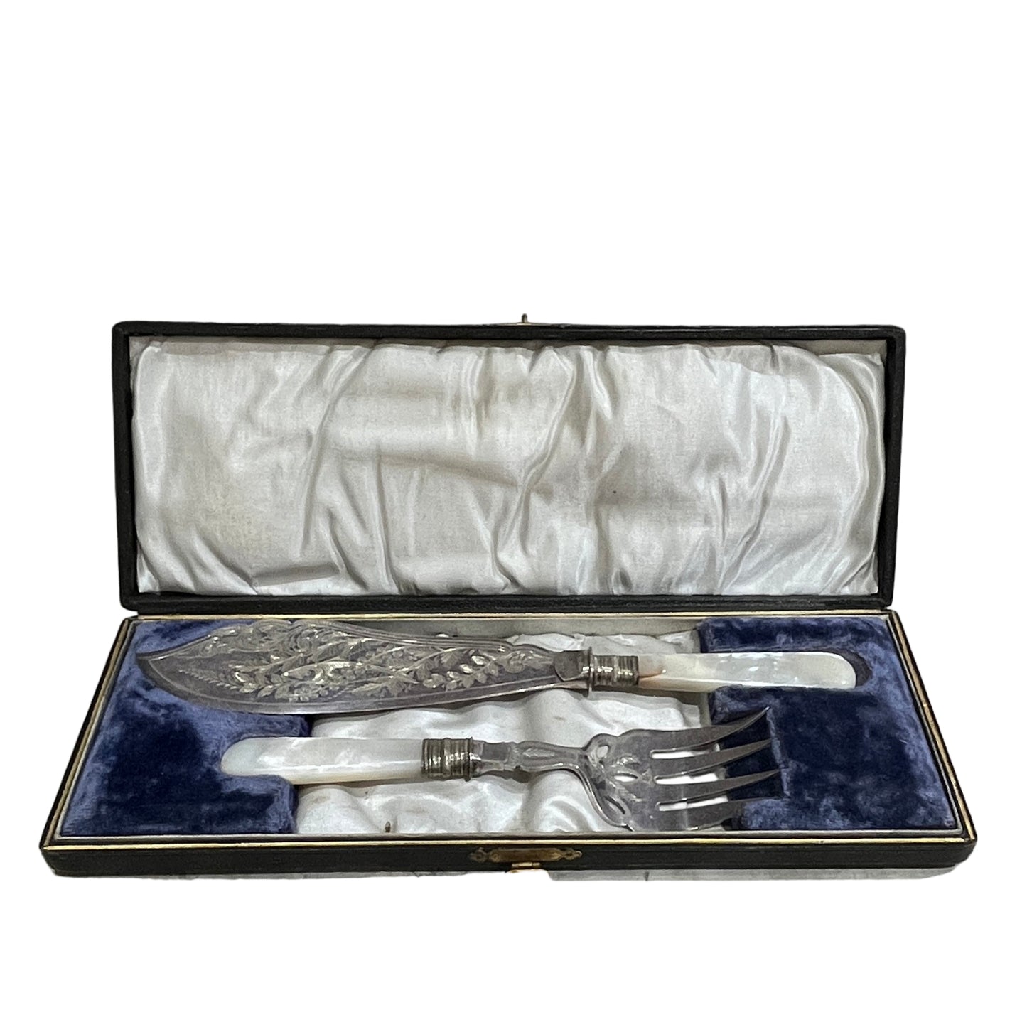 A Pair of Victorian Mother of Pearl Fork & Knife