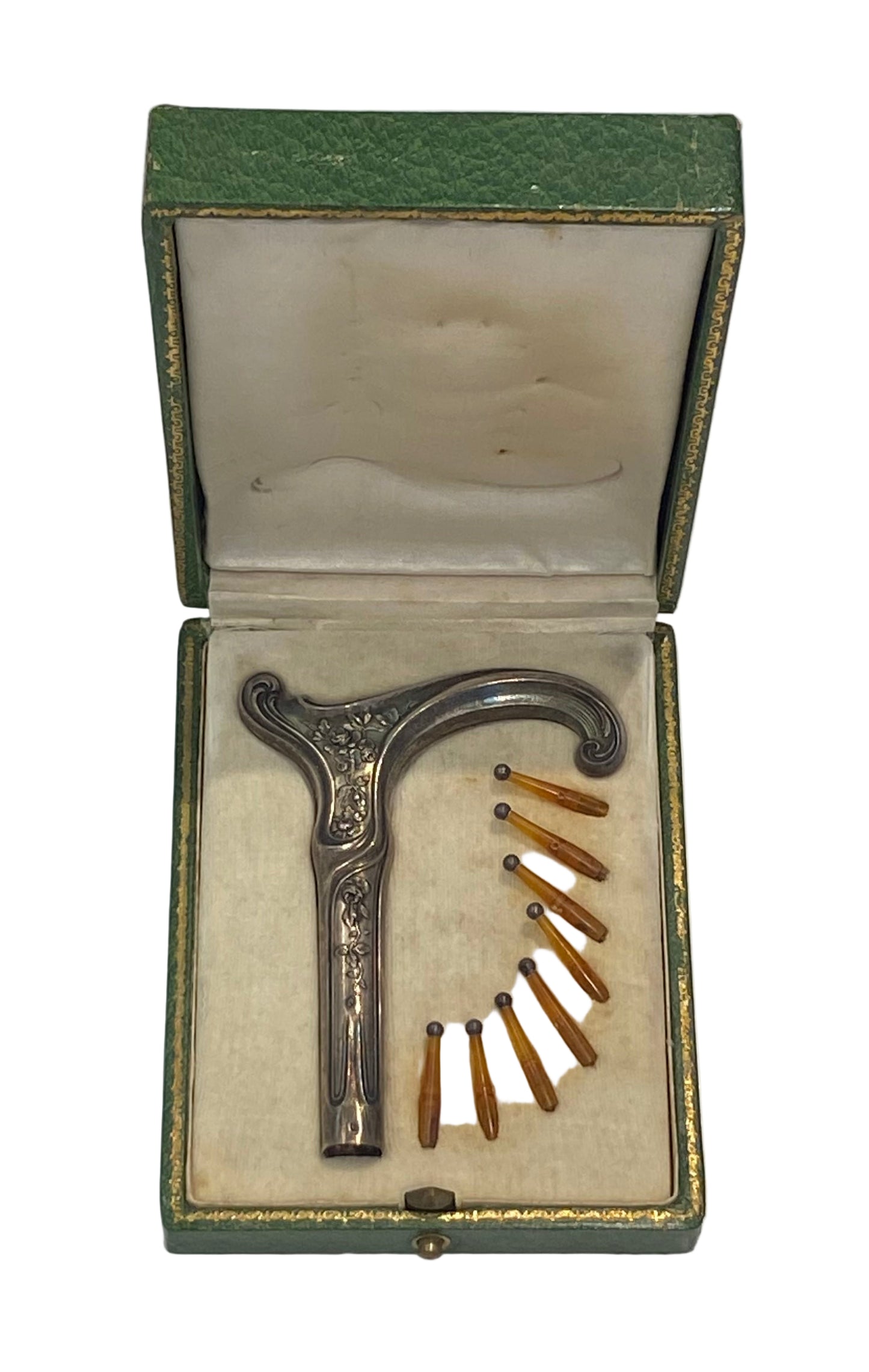 Vintage Elegant Silver Umbrella Handle