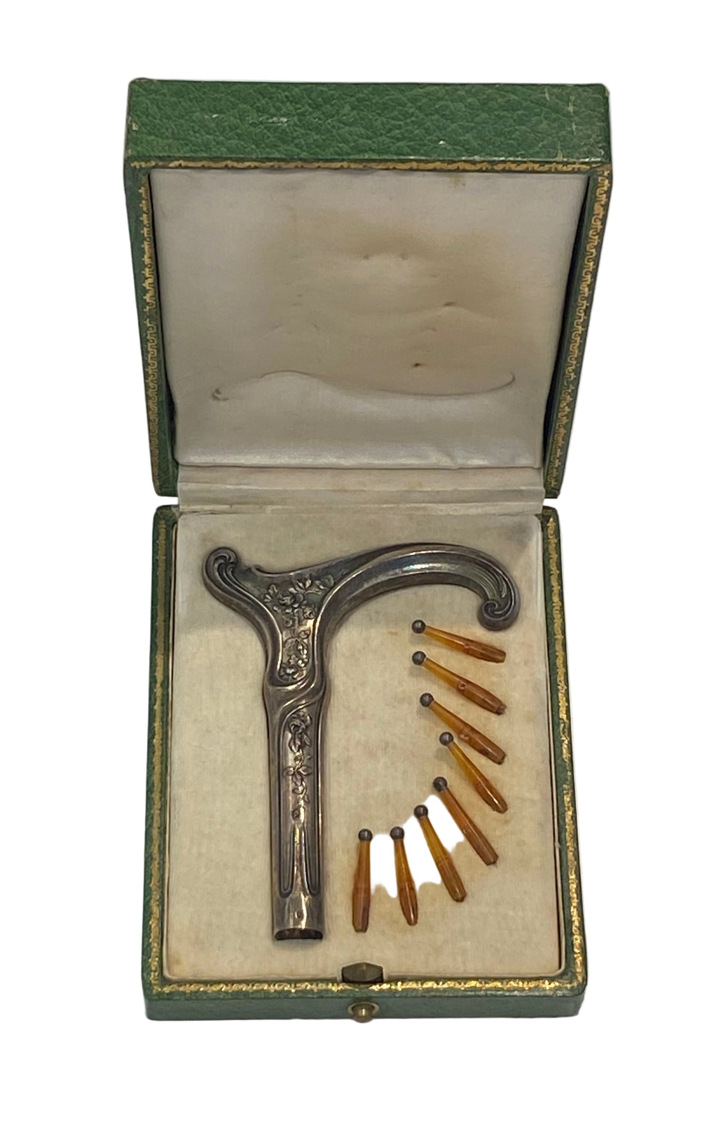 Vintage Elegant Silver Umbrella Handle