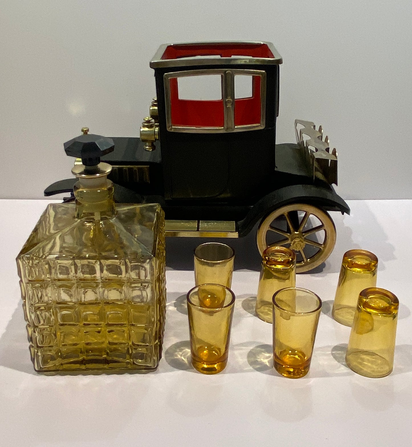 Vintage Music Box Model T Liquor Decanter