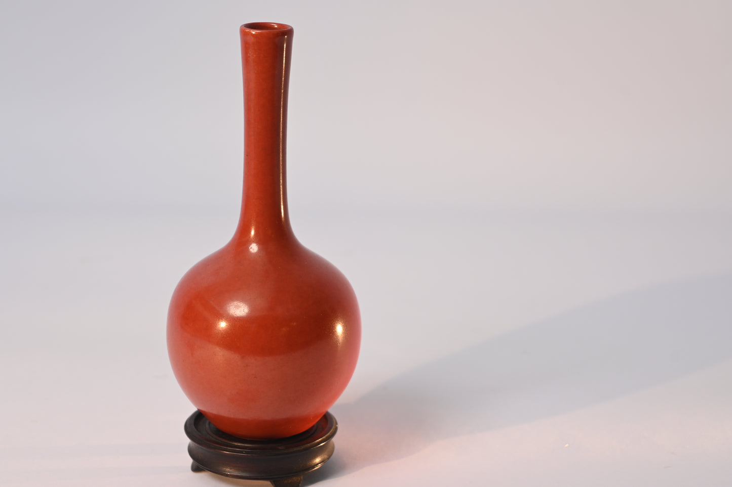 19th Century A Coral Red Vase