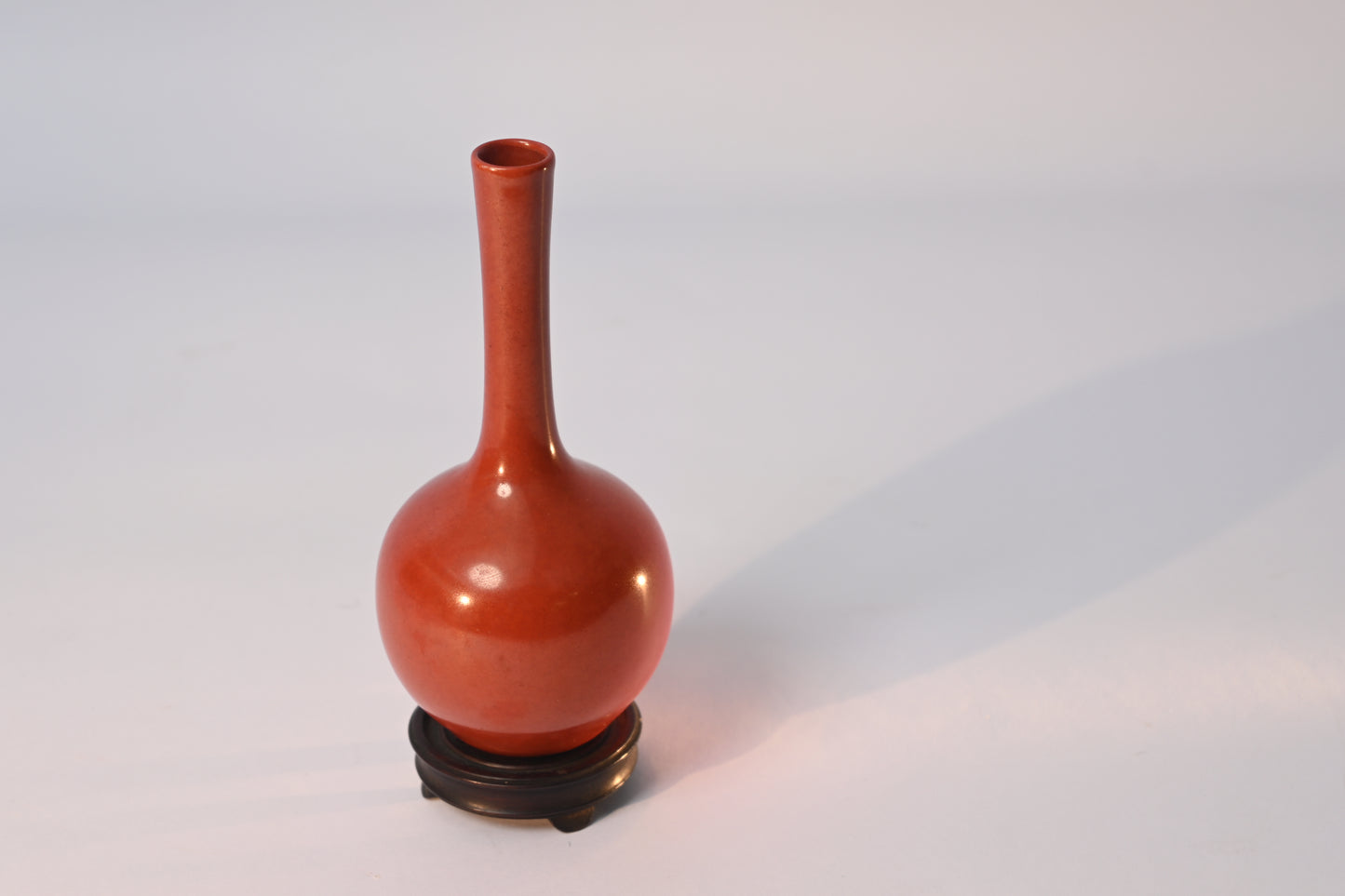 19th Century A Coral Red Vase
