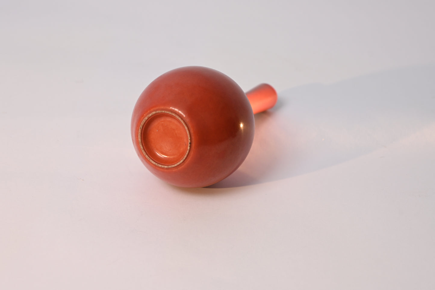 19th Century A Coral Red Vase