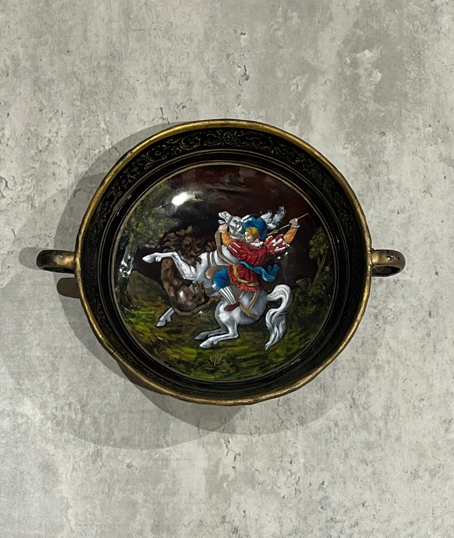 1860 Antiques French Limoges Enamel Charger