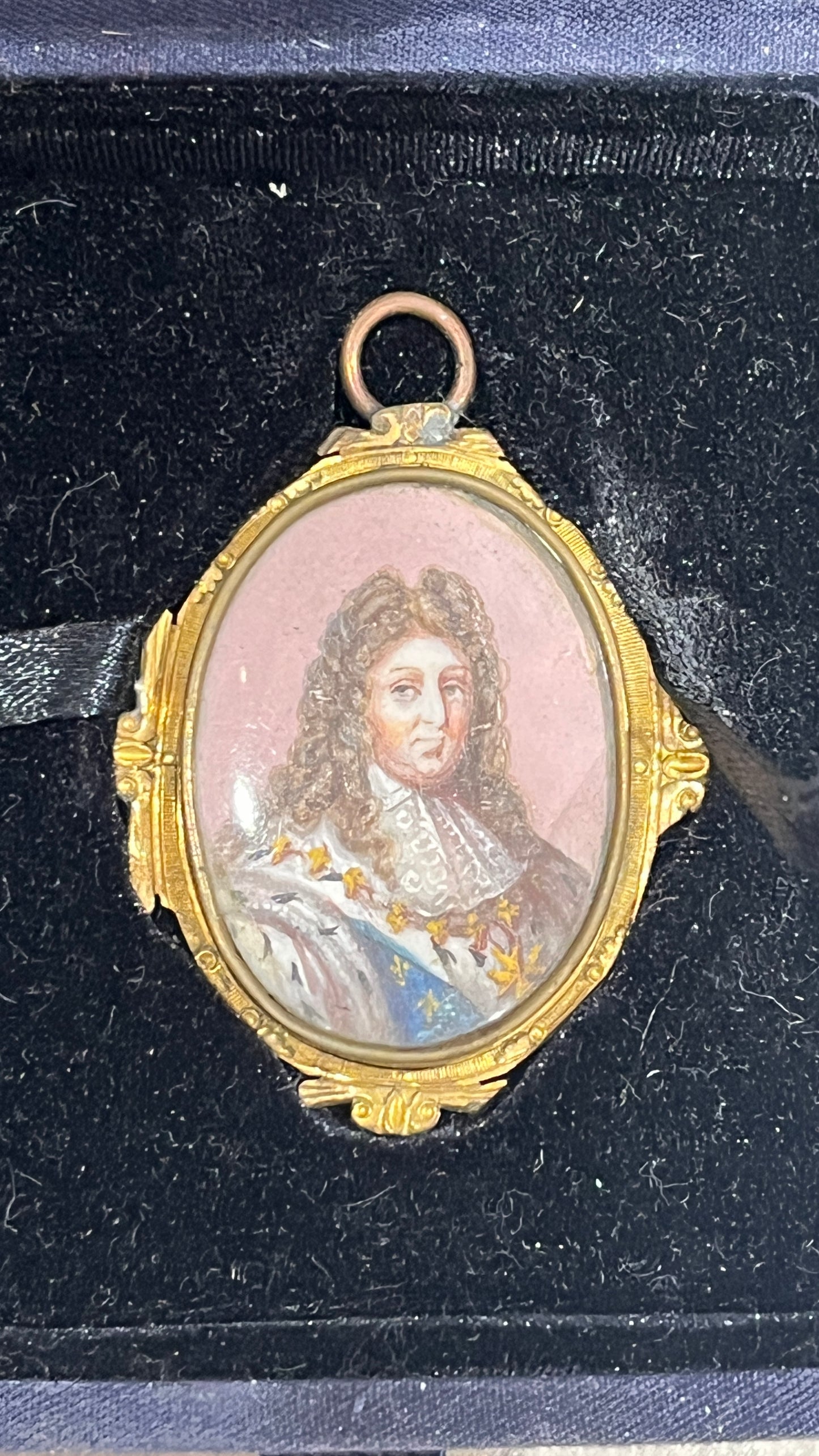 King Louis XIV French Enamel Miniature Late 18th century