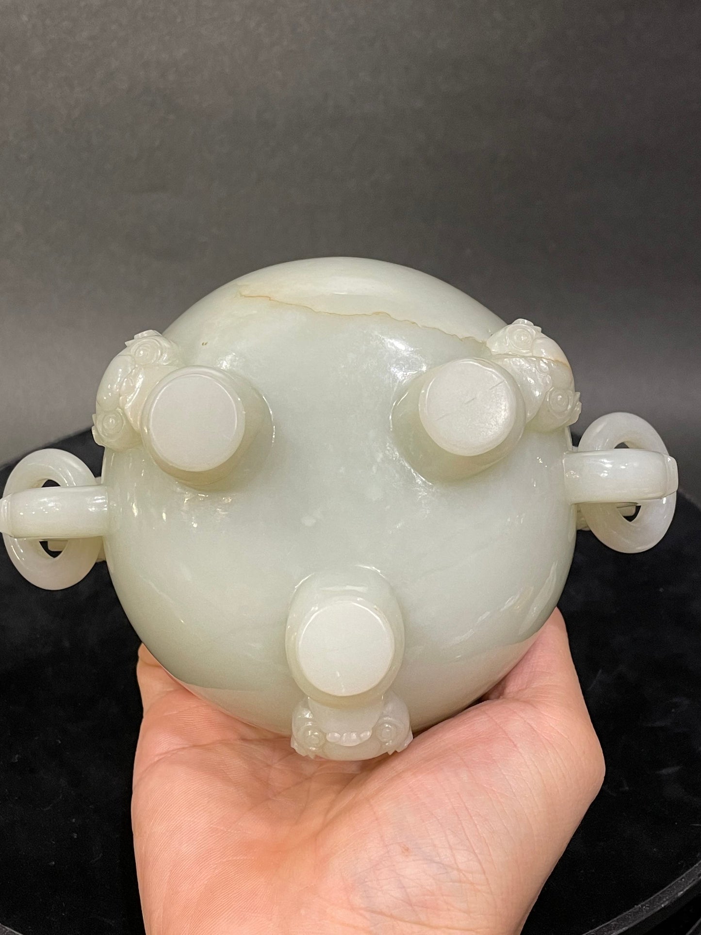 A White Jade Tripod Incense Burner and Cover, Qing Dynasty