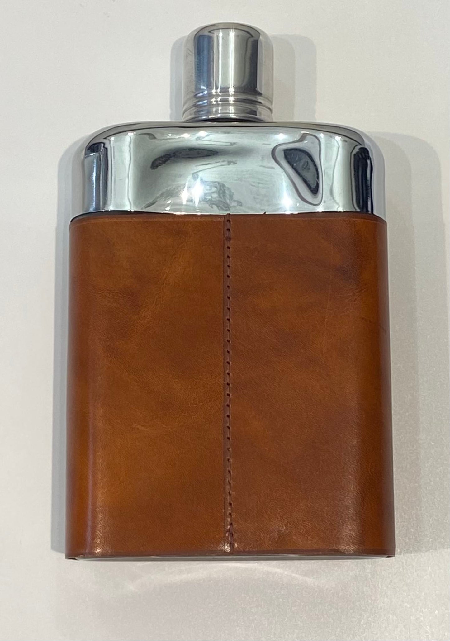 Vintage Double Hip Flask With Leather Belt & Holder