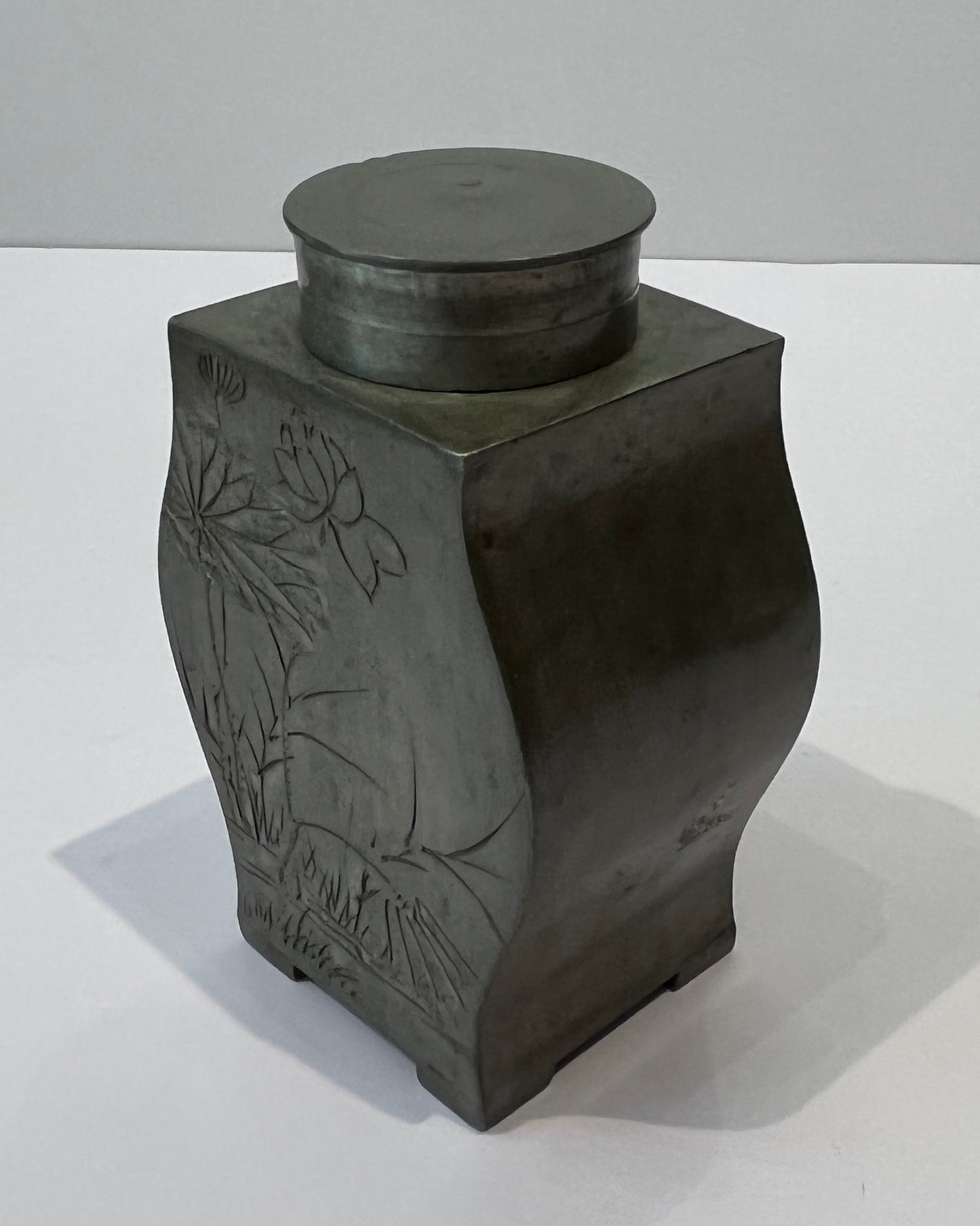 A pair of Pewter Tea Caddies, 19th Century